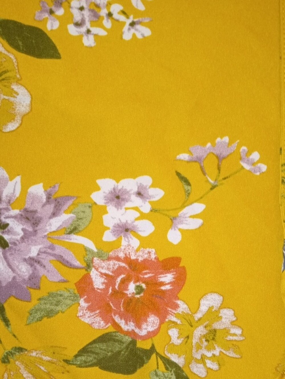Floral Drawstring Jogger Pants in Mustard - Picture 4 of 5